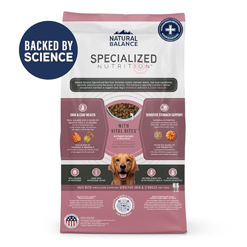 Bol avec croquettes Natural Balance Specialized Nutrition pour chien
