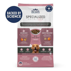 Bol avec croquettes Natural Balance Specialized Nutrition pour chien