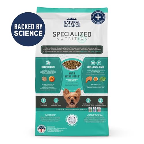 Croquettes Natural Balance Specialized Nutrition pour petites races, texture attrayante