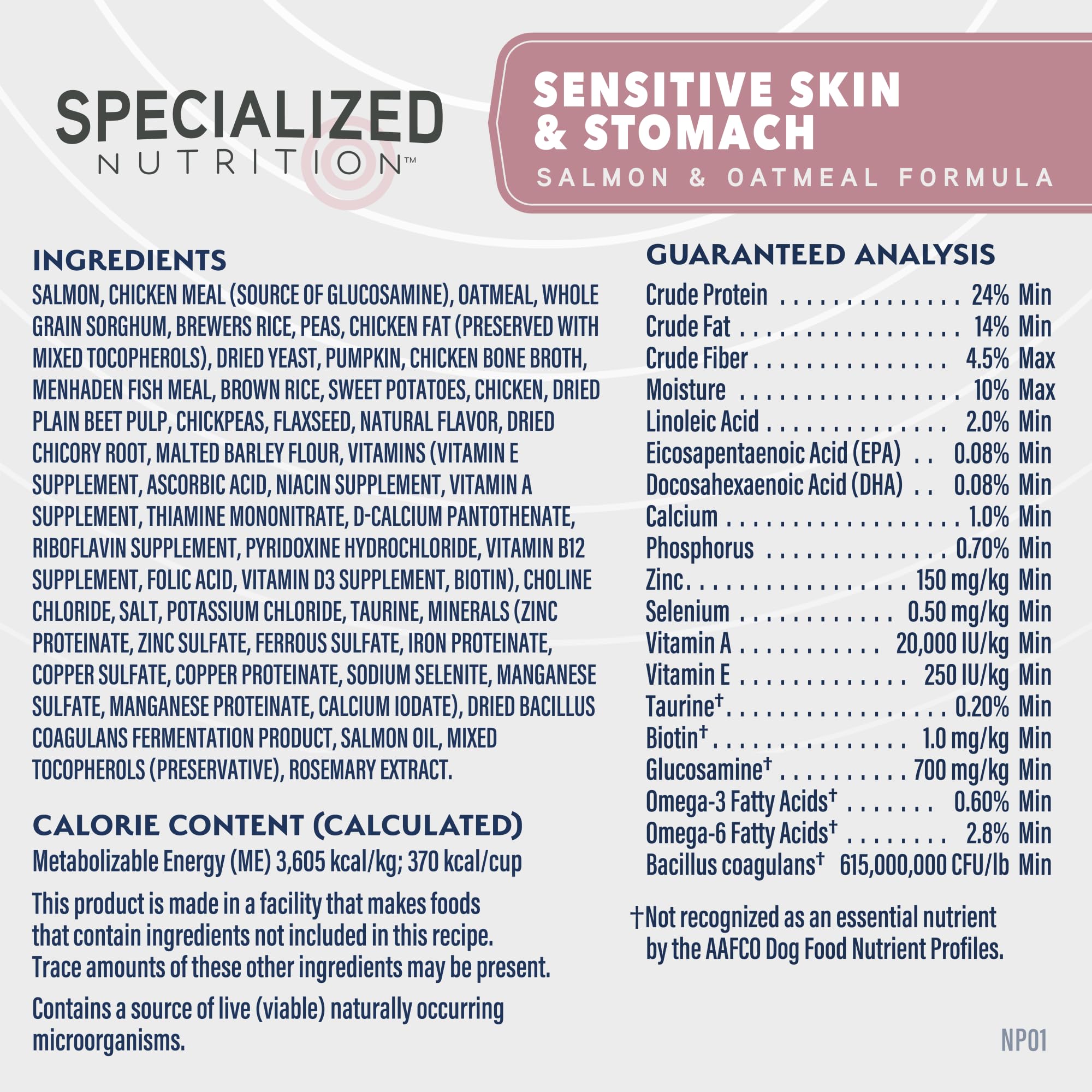 Formule sans céréales dans Natural Balance Specialized Nutrition