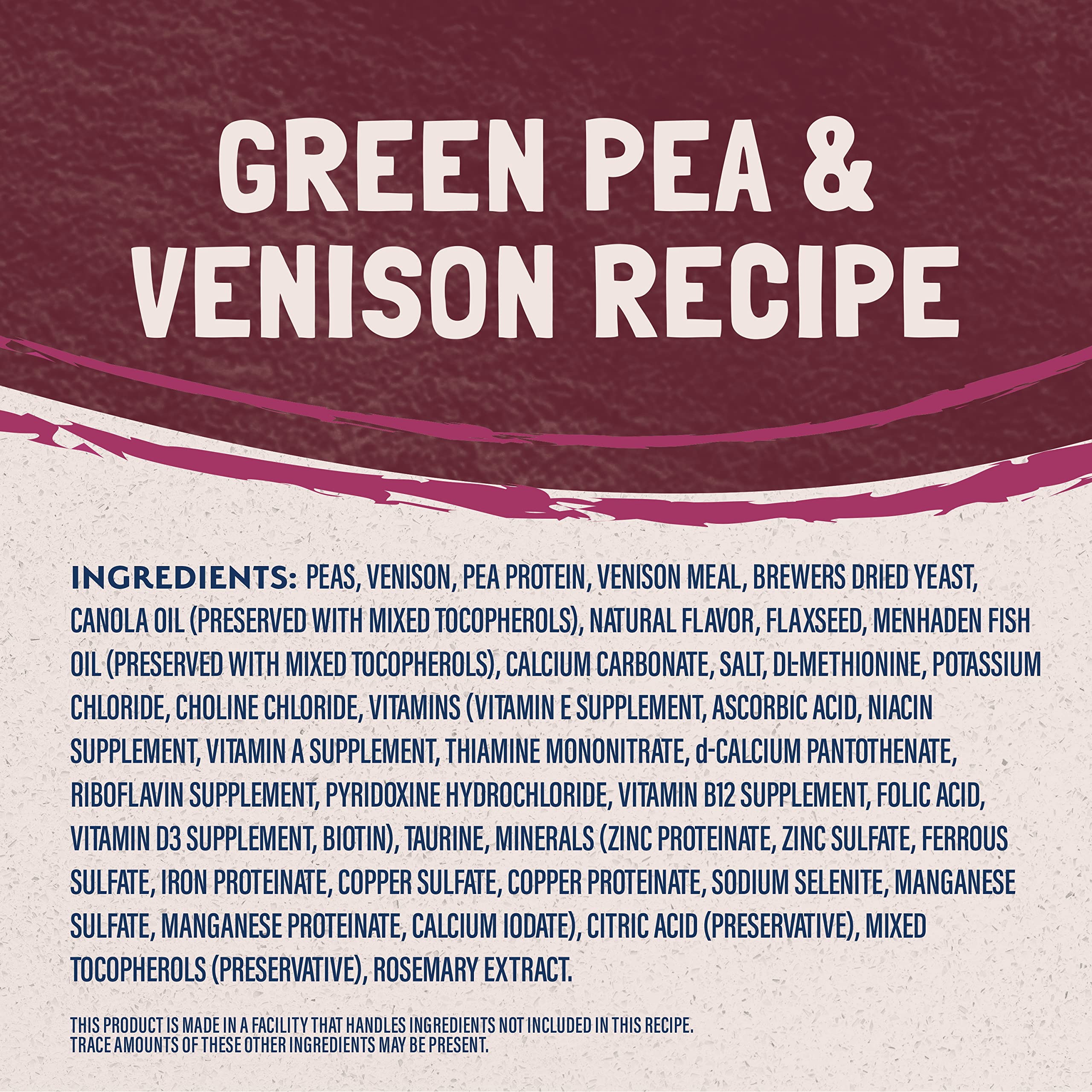 Natural Balance pois verts: fibre naturelle favorisant la digestion.