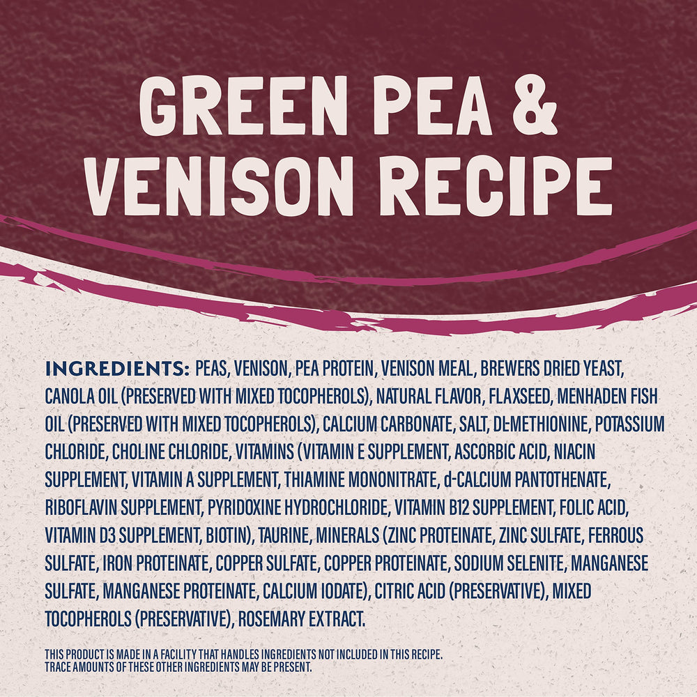 Natural Balance pois verts: fibre naturelle favorisant la digestion.