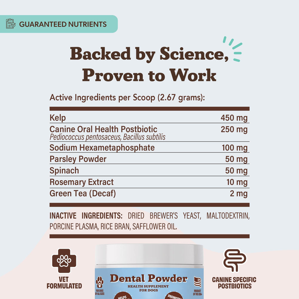 Natural Dog Company Poudre Dentaire — fabriqué aux États‑Unis selon NASC