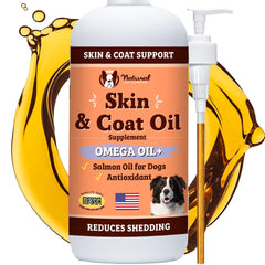 Natural Dog Company huile peau-poil : bouteille pompe pour dosage pratique