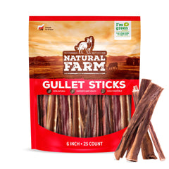 Natural Farm bâtonets d'œsophage emballage vert écologique, friandise durable pour chiens.