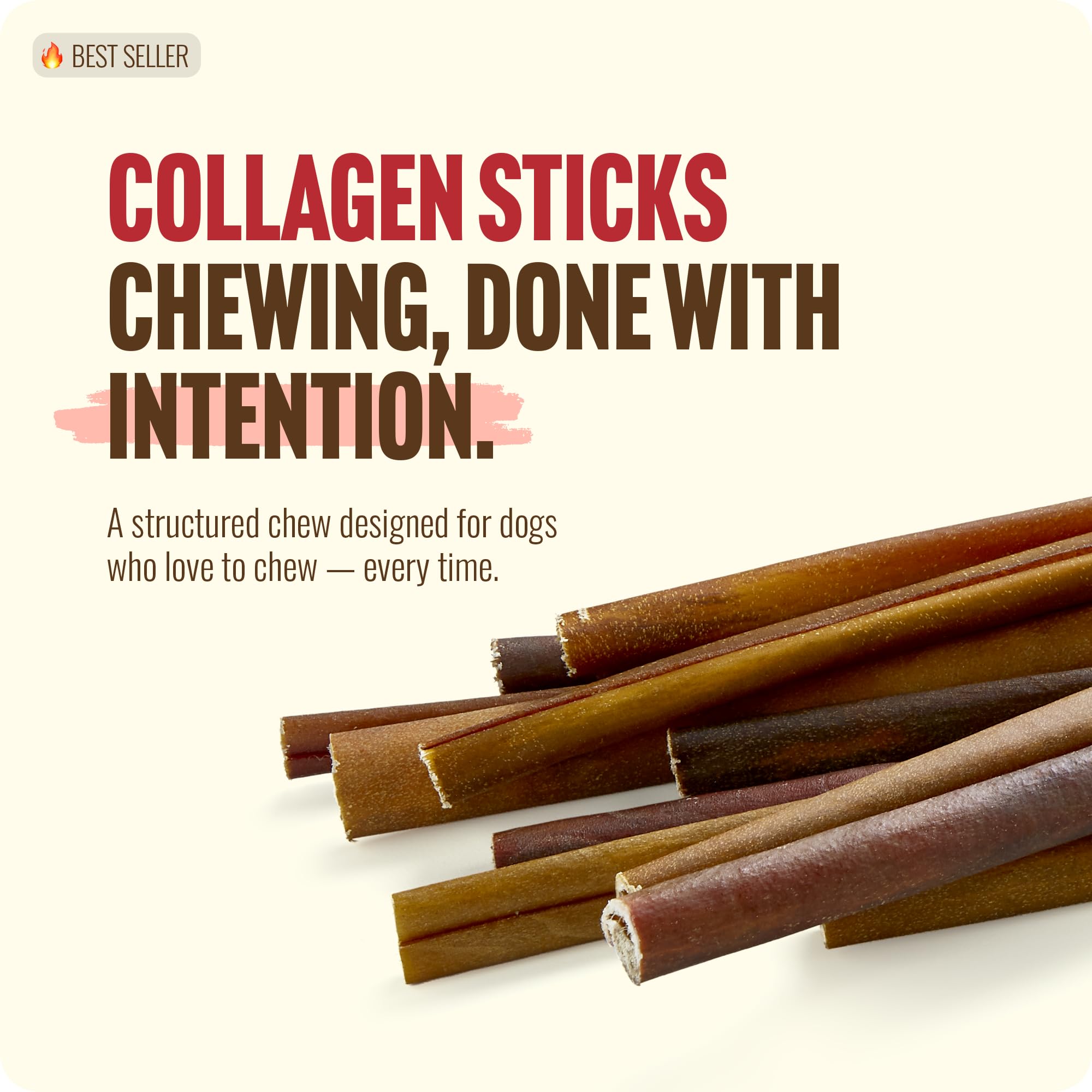 Natural Farm batonnet collagene chien sans odeur 6 pouces.