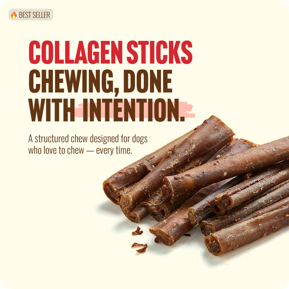 Natural Farm bâtonnets collagene enrobes boeuf sans additifs, option naturelle pour chiens.