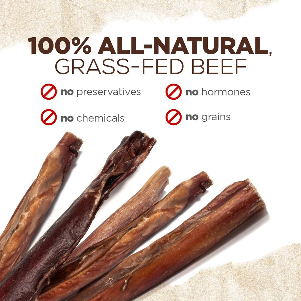 Format 4 pouces Natural Farm Power Bully Sticks adapté aux petits et moyens chiens.