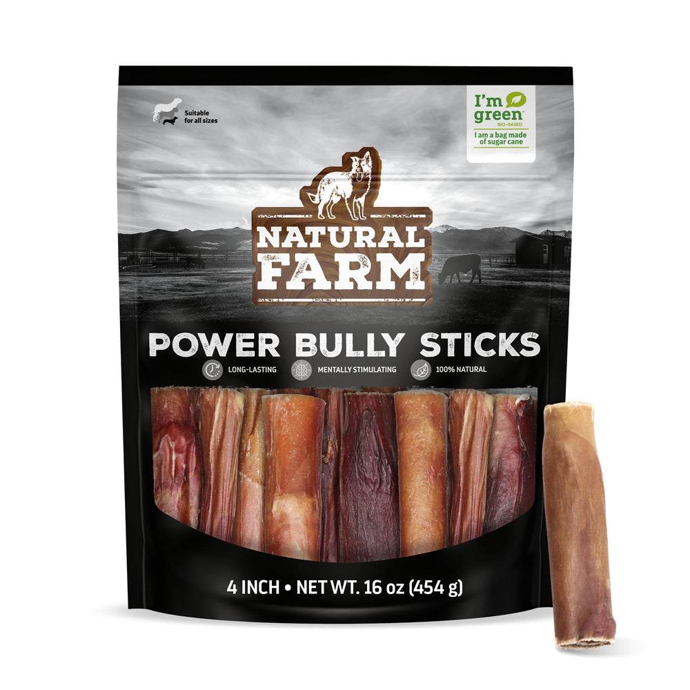 Emballage Natural Farm Power Bully Sticks prêt à offrir pour récompense.