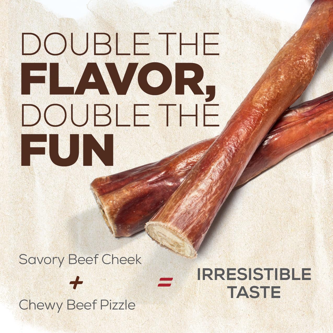 Boeuf brésilien 100% Natural Farm Power Bully Sticks fabriqué dans installations humaines.