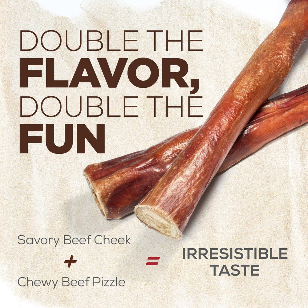 Boeuf brésilien 100% Natural Farm Power Bully Sticks fabriqué dans installations humaines.
