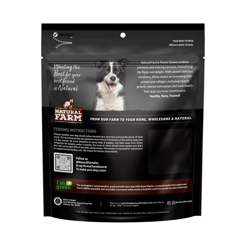 Soutien potentiel à l’hygiène dentaire Natural Farm Power Bully Sticks peut aider à réduire tartre.
