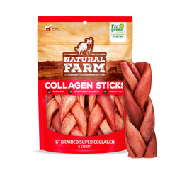 Natural Farm bouchées collagene sans odeur pour chien, 6 pouces, mastication agréable