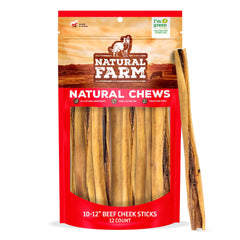 Bâton Natural Farm Bully Cheek Stick 10-12 po emballage pratique pour tous les chiens.