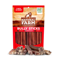 Natural Farm Bâtons en bœuf emballage clair montrant le produit.