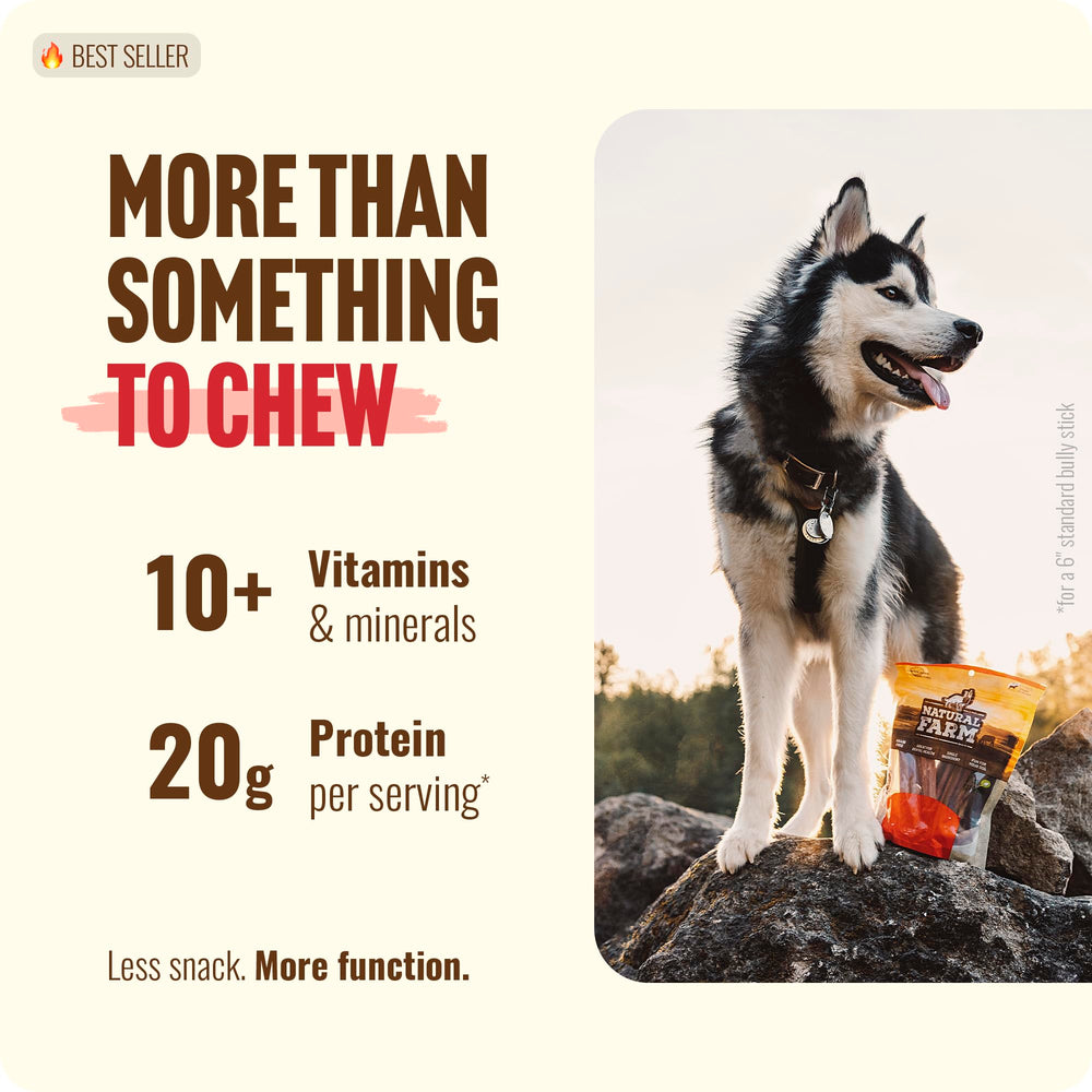 Natural Farm Bully Sticks sans odeur – récompense agréable sans odeur