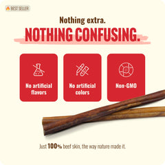 Zoom sur texture riche du boeuf collagene – ingrédient principal des sticks.