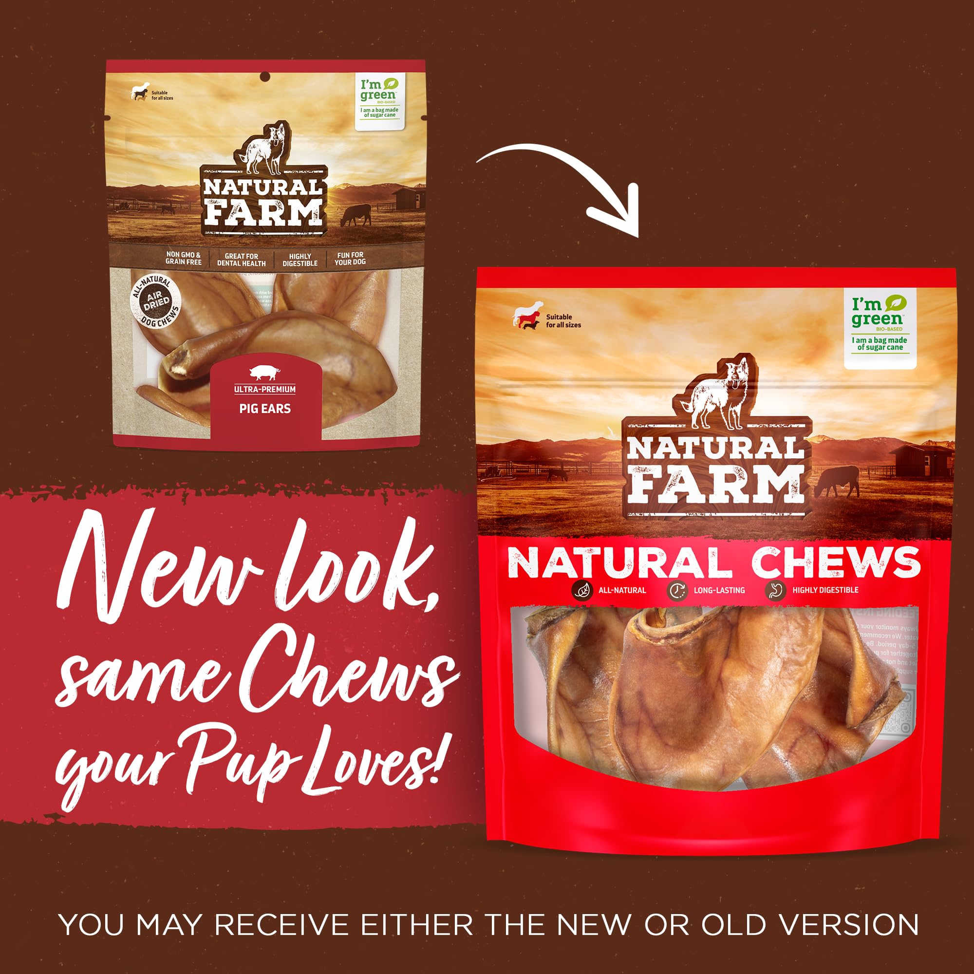Natural Farm Oreilles de porc séchées à l’air – texture légère pour croquer
