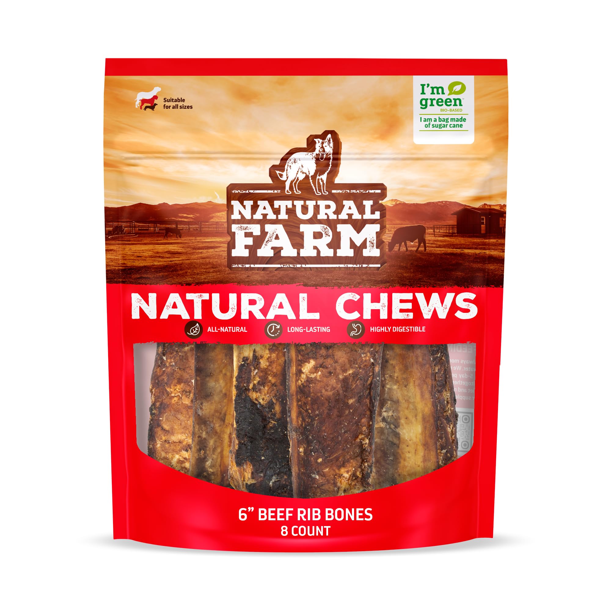 Natural Farm pack os-boeuf 8 morceaux, pratique pour partager et prolonger le jeu