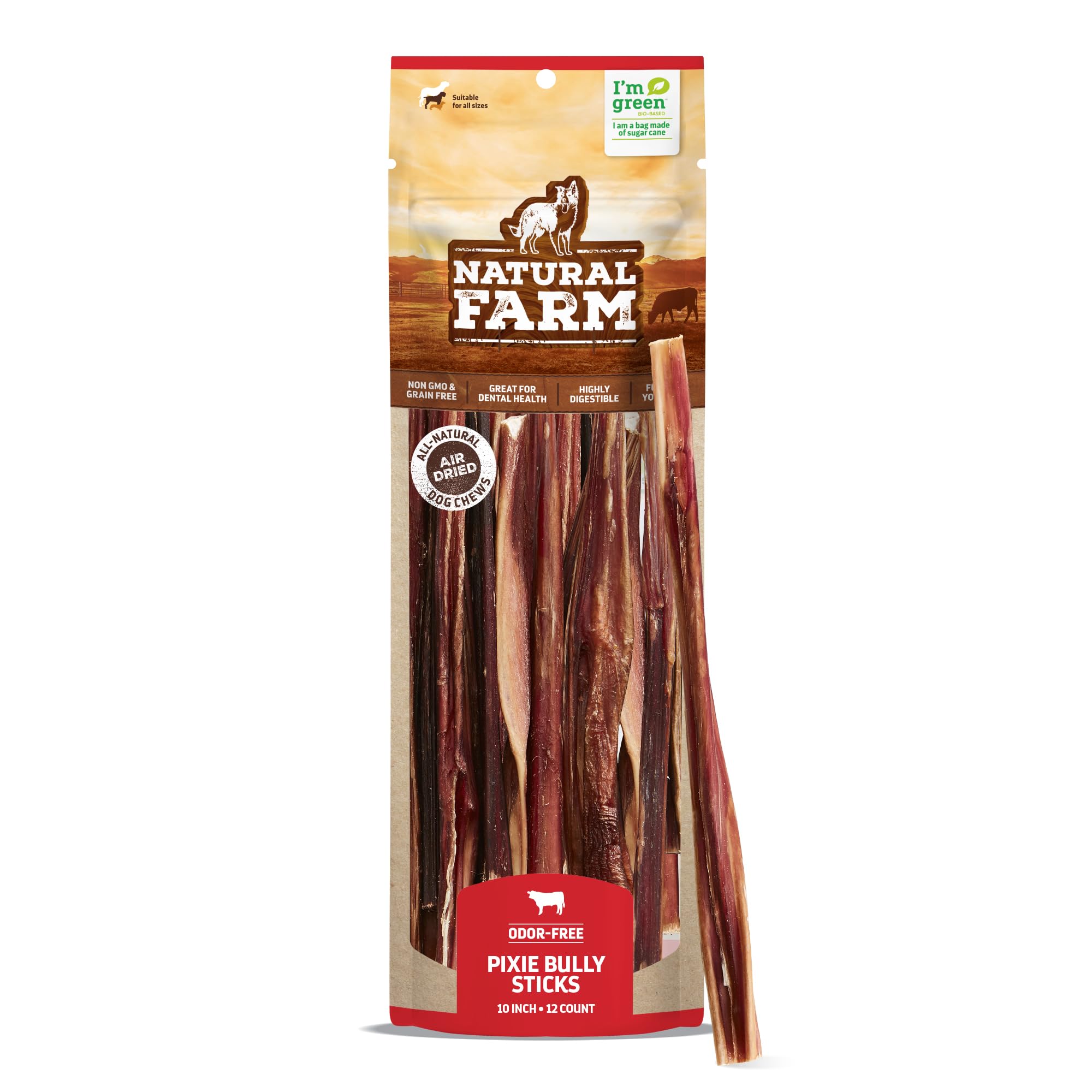 Natural Farm Pixie Chew 10 pouces, friandise idéale pour petits chiens.