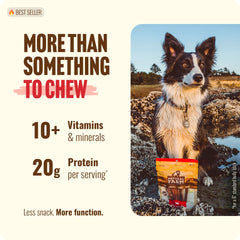 Natural Farm pizzle de bœuf pur à 100%, source naturelle de protéines pour chiens.