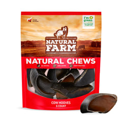 Natural Farm Sabots de vache – lot de 6 : récompense naturelle pour chiens