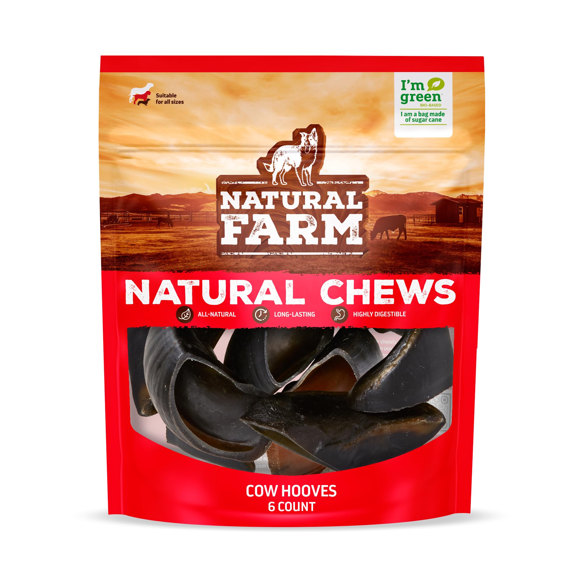 Sabots de vache Natural Farm sans odeur pour mordiller sans nuisance