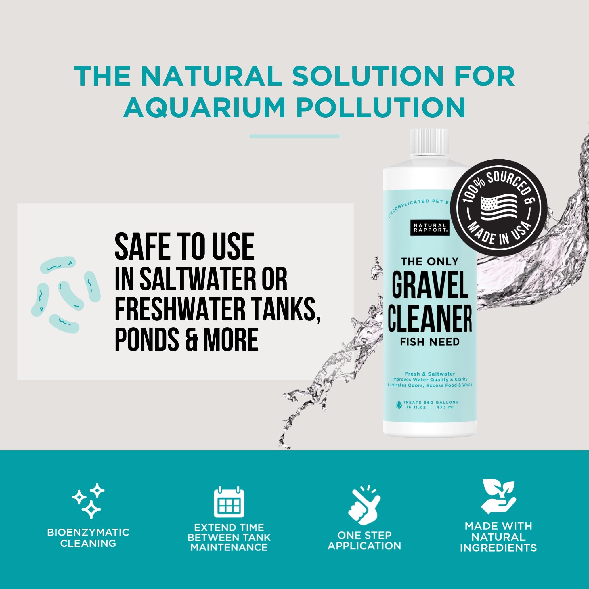 natural rapport bactéries bénéfiques dans l'eau, soutien naturel à l'écosystème aquatique.