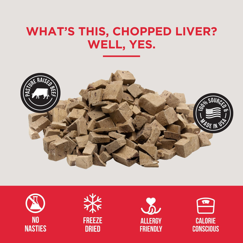 Chien montrant enthousiasme pour les friandises Natural Rapport au foie de bœuf