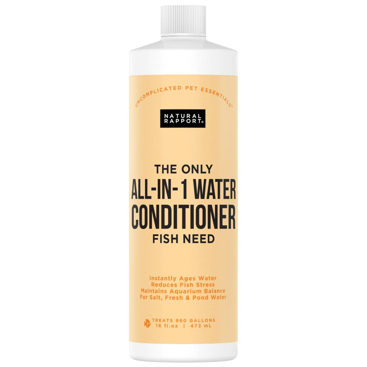 Natural Rapport Conditionneur Aquarium: bouteille 16oz pour préparer une eau sûre