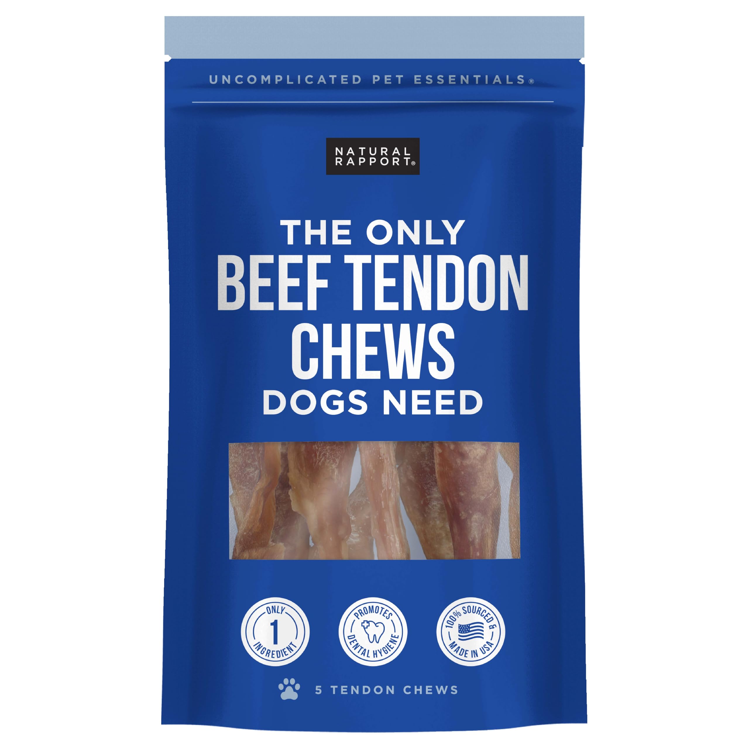Natural Rapport tendon de boeuf pour petit chien, friandise naturelle et récompenser l'entraînement.