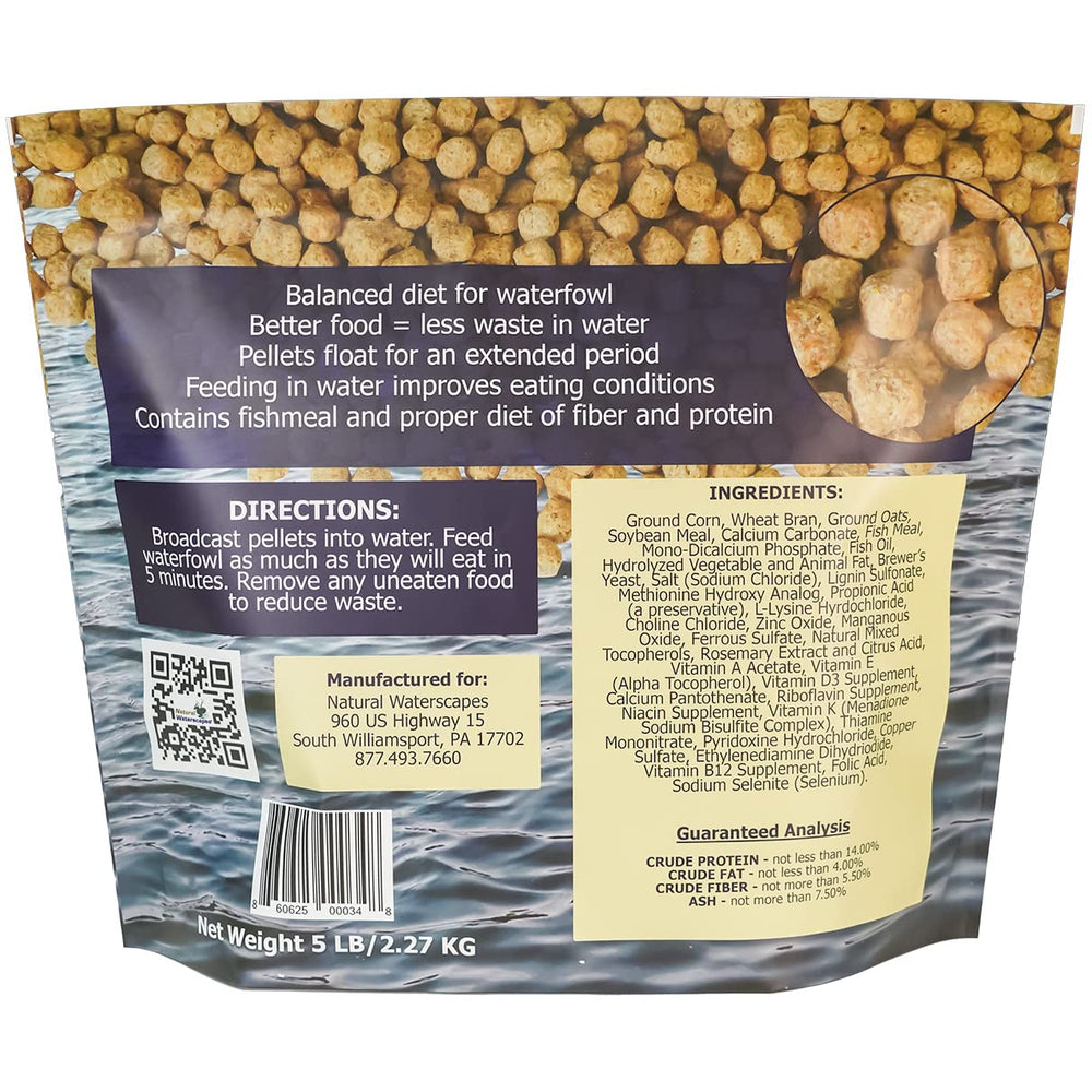 Natural Waterscapes pellets au poisson, protéine et fibre équilibrés pour les oiseaux d'eau