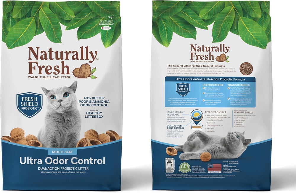 Naturally Fresh litière adaptée aux chats et chatons, nettoyage simplifié.