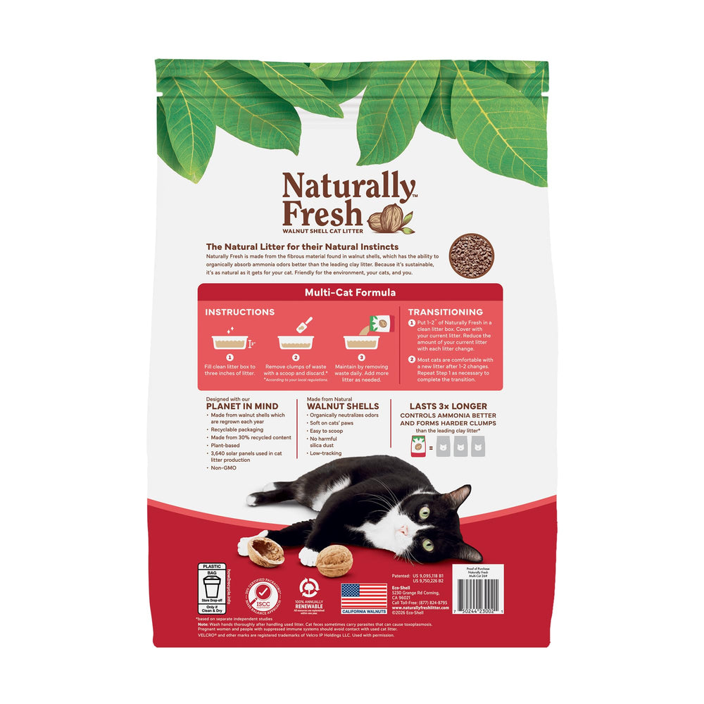 Naturally Fresh litière faible poussière et faible traînée, nettoyage plus propre.