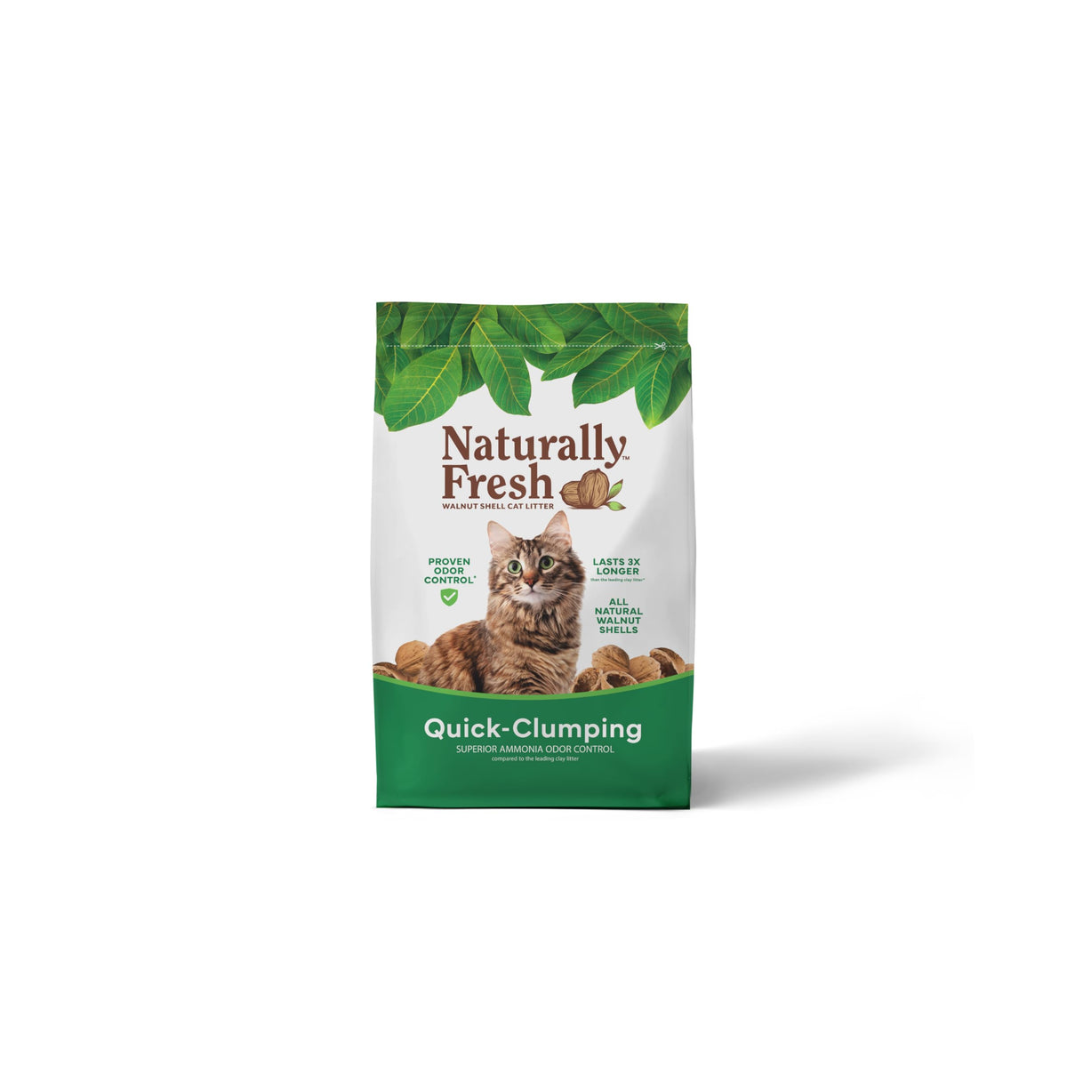 Naturally Fresh Litière chat sans parfum, douceur et odeurs maîtrisées.