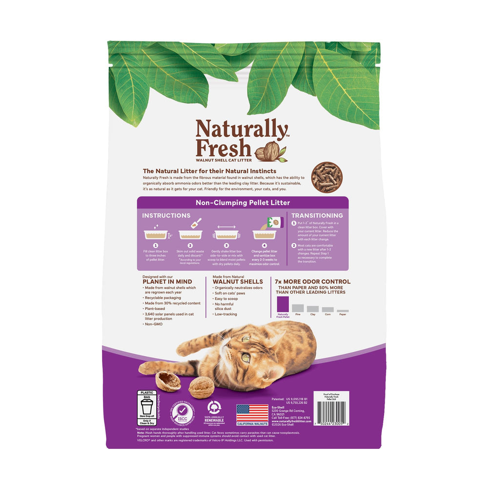 Emballage recyclable de Naturally Fresh pour une litière écologique.