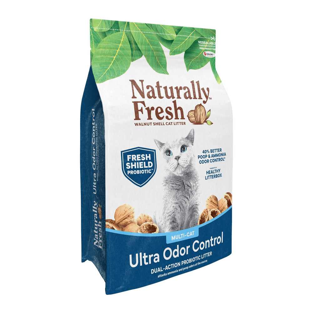 Naturally Fresh litière facile à nettoyer et contrôle des odeurs.