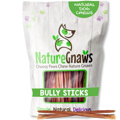 Nature Gnaws batonnet boeuf petit chien 5-6 pouces, récompense durable.