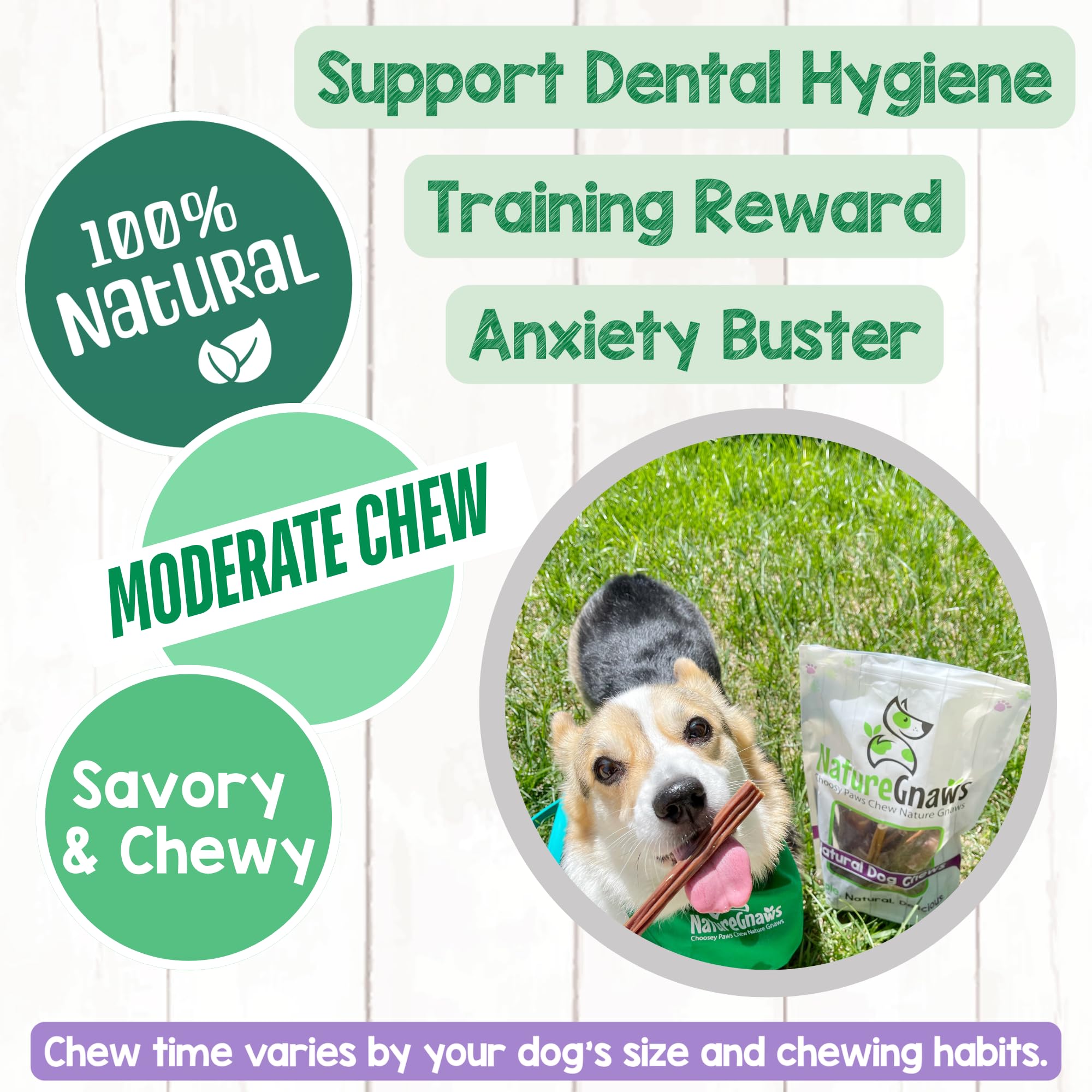 Nature Gnaws batonnet boeuf texture savoureuse qui divertit votre chien.