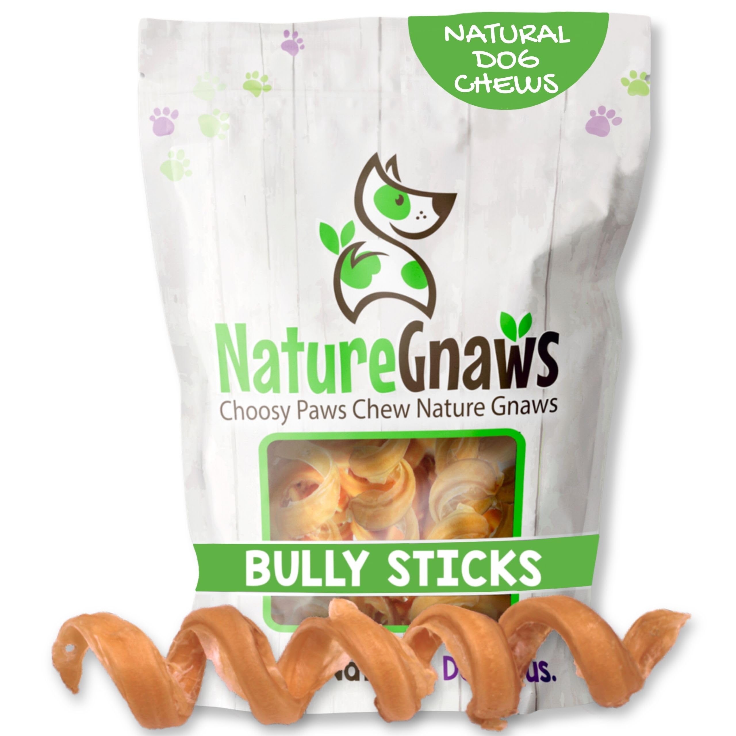 Nature Gnaws Bully Springs : pizzle de bœuf curl, idéal pour occuper les chiens actifs