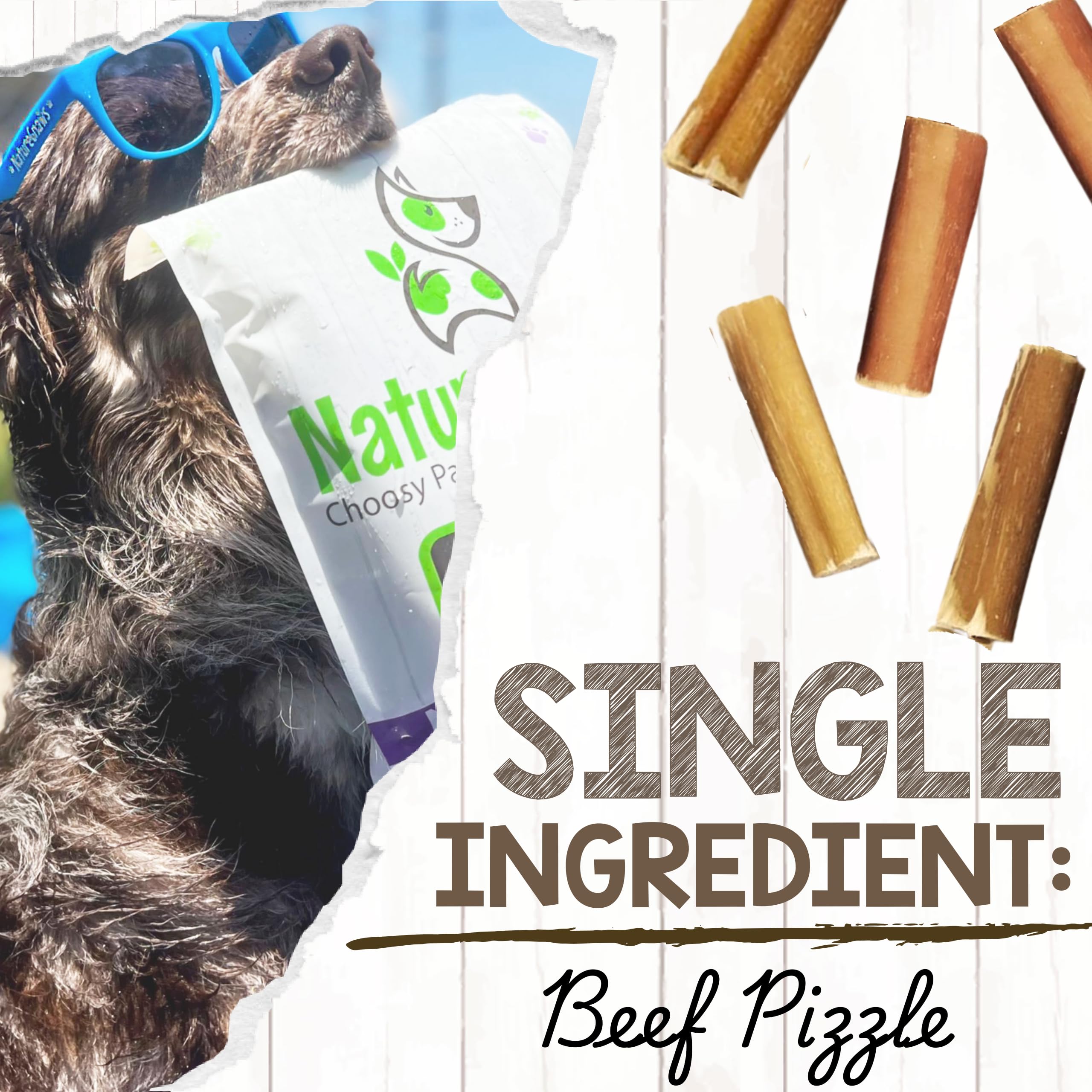 Nature Gnaws Bully Stick Bites sans céréales et gluten, option saine.