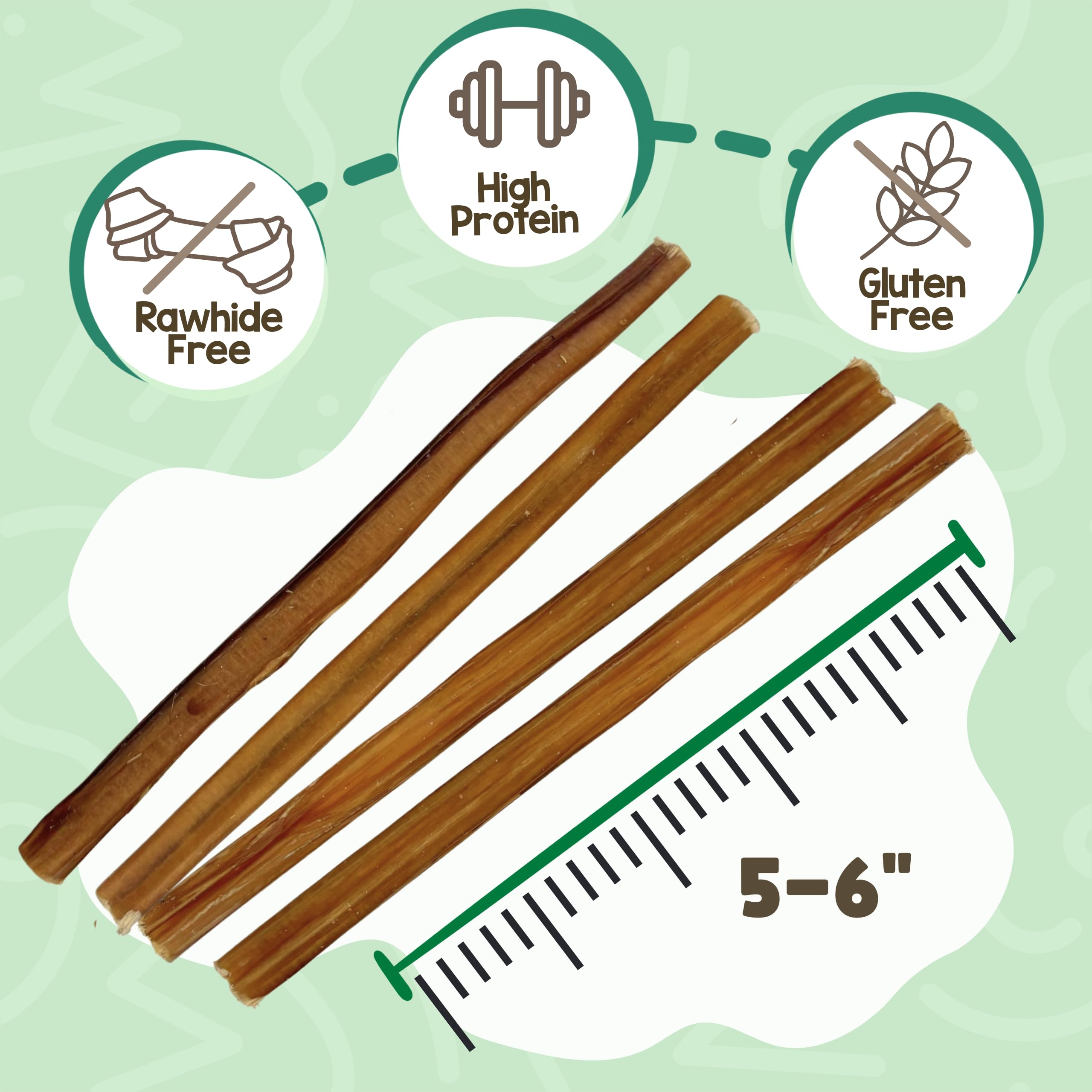 Nature Gnaws Bully Stick sans cuir brut, alternative naturelle pour mâcher.
