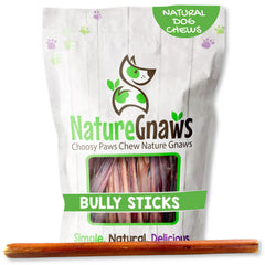 Nature Gnaws Bully Sticks – chien 11-12 pouces, mastication longue et satisfaisante.