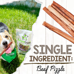 Bâtonnets Bully fins Nature Gnaws avec odeur faible pour chiens sensibles.