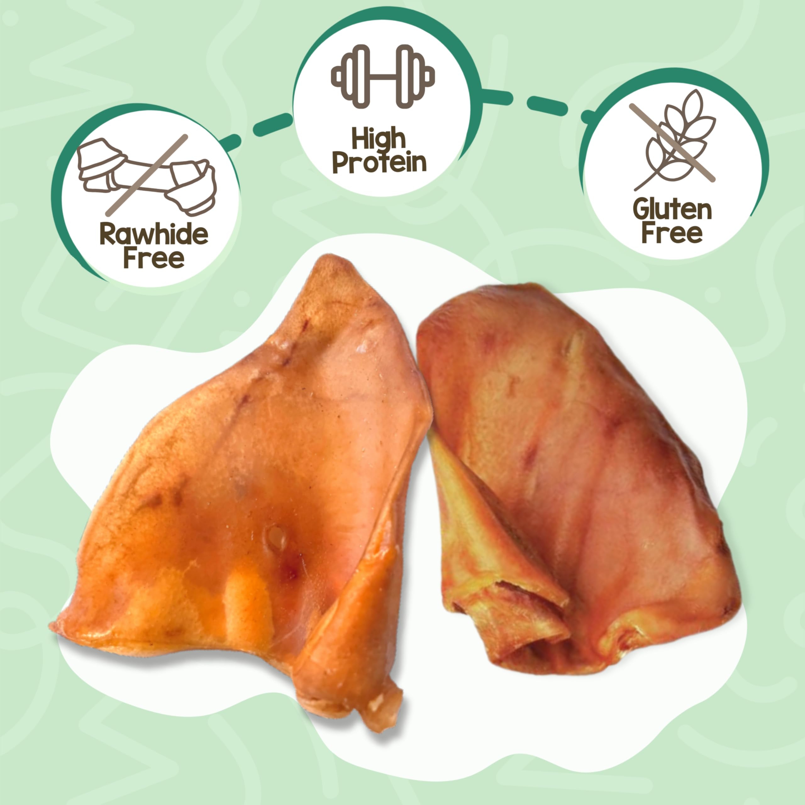 Oreilles de porc Nature Gnaws en longueurs adaptées pour chiens de grande taille.