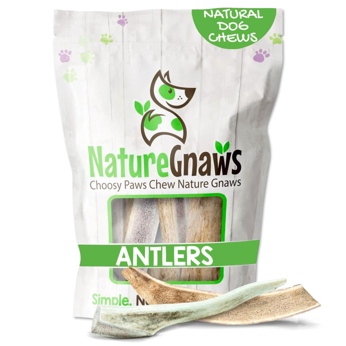 Nature Gnaws ramure cerf-elan, mélange mixte 1 livre, distraction durable