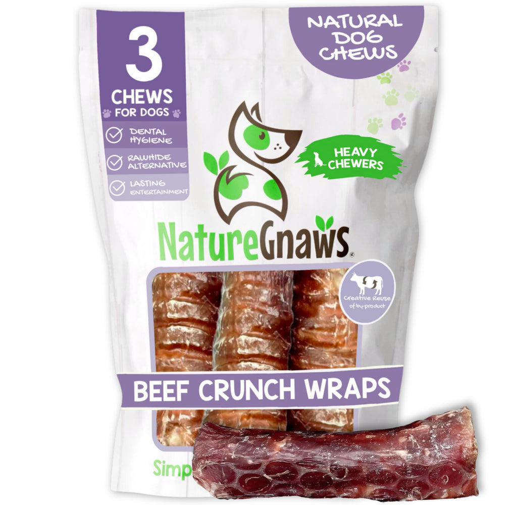 Nature Gnaws Beef Trachea Crunch Wraps emballage clair et pratique pour achat