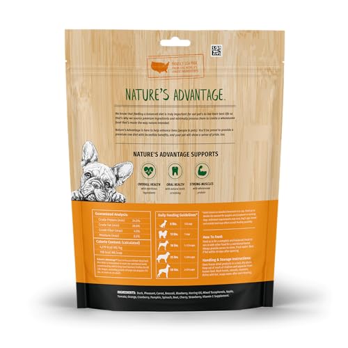 Nature's Advantage petits morceaux secs dans le repas, assimilation facile pour votre chien.