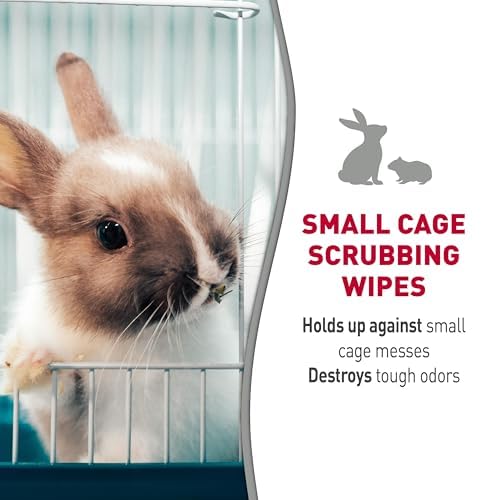 Lingettes nettoyantes Nature’s Miracle – adaptées aux petites cages et joints.