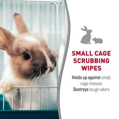 Lingettes nettoyantes Nature’s Miracle – adaptées aux petites cages et joints.